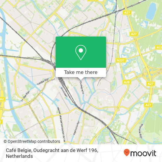 Café Belgie, Oudegracht aan de Werf 196 map