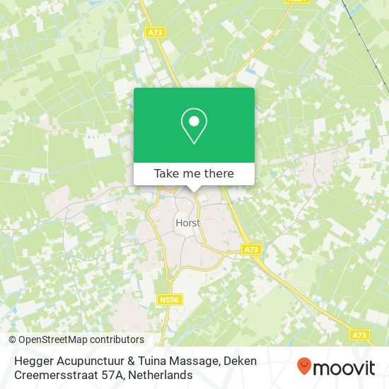 Hegger Acupunctuur & Tuina Massage, Deken Creemersstraat 57A map