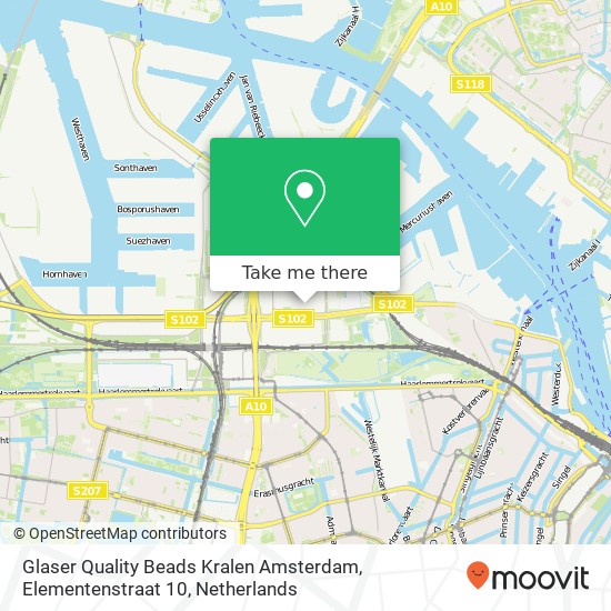 Glaser Quality Beads Kralen Amsterdam, Elementenstraat 10 Karte