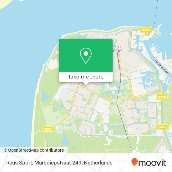 Reus Sport, Marsdiepstraat 249 map