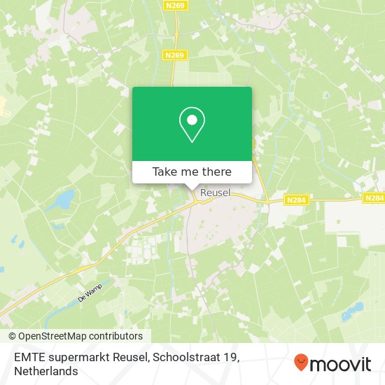 EMTE supermarkt Reusel, Schoolstraat 19 map