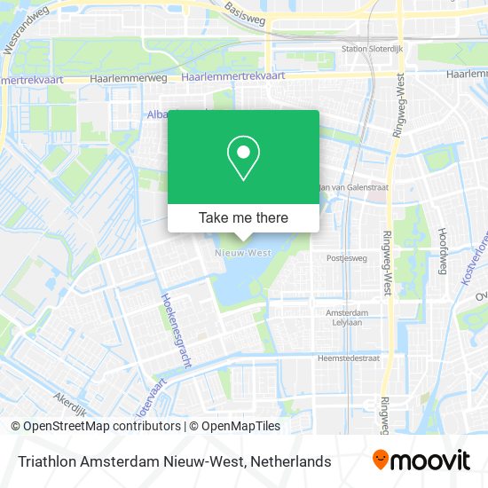 Triathlon Amsterdam Nieuw-West map