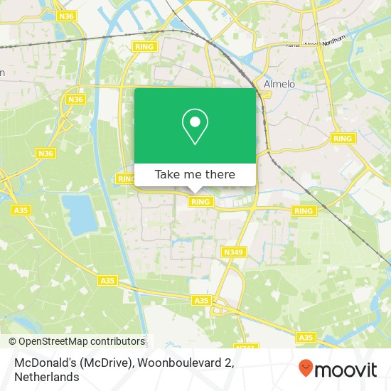 McDonald's (McDrive), Woonboulevard 2 Karte