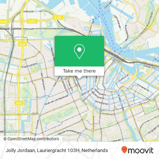 Jolly Jordaan, Lauriergracht 103H map