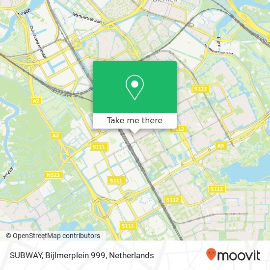 SUBWAY, Bijlmerplein 999 map