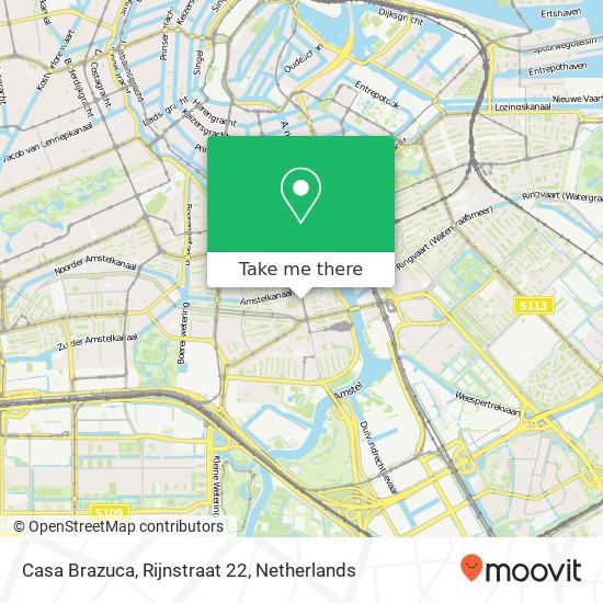 Casa Brazuca, Rijnstraat 22 map