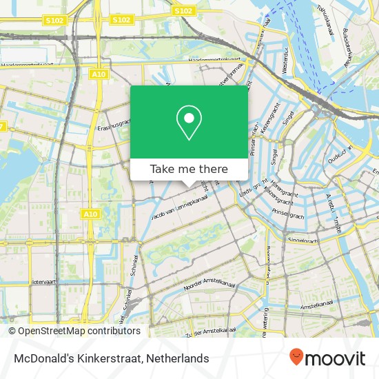 McDonald's Kinkerstraat, Kinkerstraat 192 map