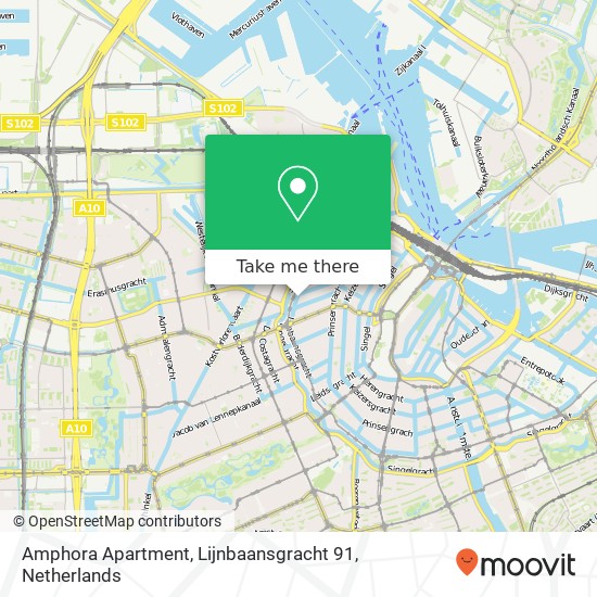 Amphora Apartment, Lijnbaansgracht 91 map