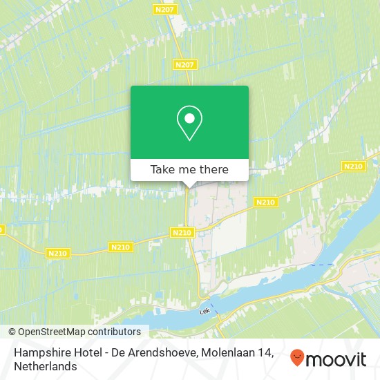 Hampshire Hotel - De Arendshoeve, Molenlaan 14 map