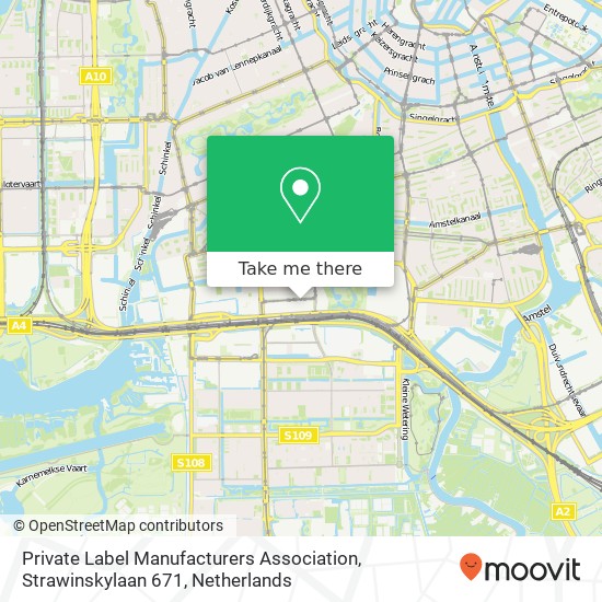 Private Label Manufacturers Association, Strawinskylaan 671 map