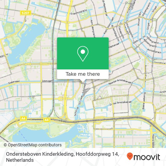 Ondersteboven Kinderkleding, Hoofddorpweg 14 map