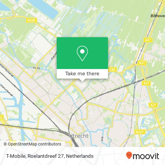 T-Mobile, Roelantdreef 27 map