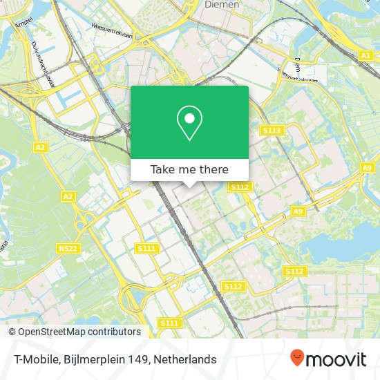 T-Mobile, Bijlmerplein 149 map