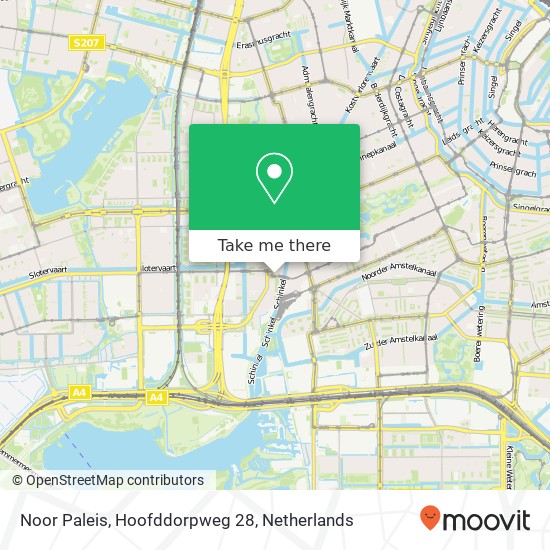 Noor Paleis, Hoofddorpweg 28 map