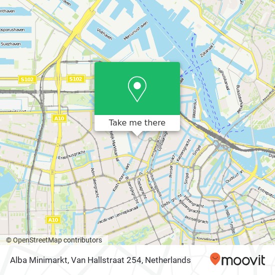 Alba Minimarkt, Van Hallstraat 254 map