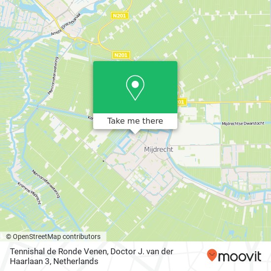 Tennishal de Ronde Venen, Doctor J. van der Haarlaan 3 map