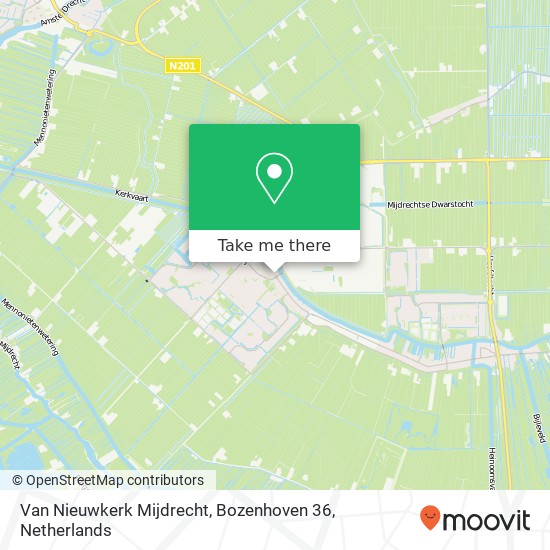 Van Nieuwkerk Mijdrecht, Bozenhoven 36 Karte