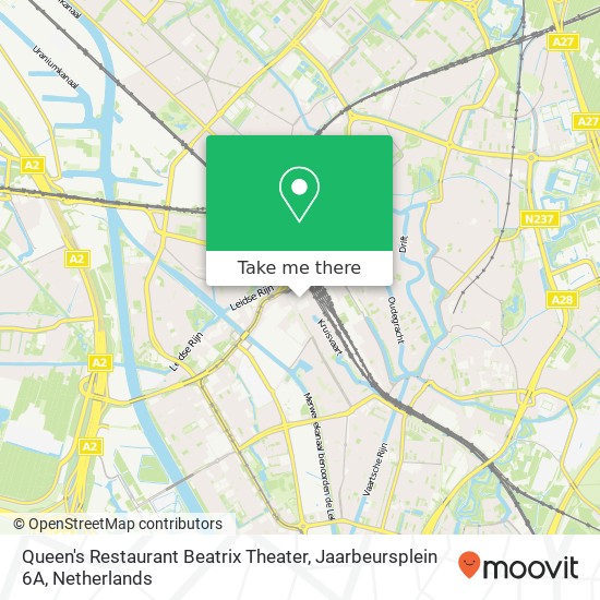 Queen's Restaurant Beatrix Theater, Jaarbeursplein 6A map