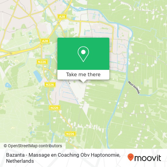 Bazanta - Massage en Coaching Obv Haptonomie, Klokhoek 18 map