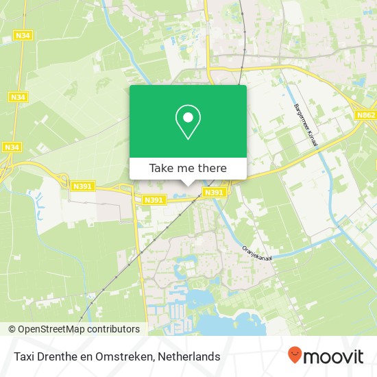 Taxi Drenthe en Omstreken map