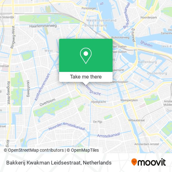 Bakkerij Kwakman Leidsestraat map
