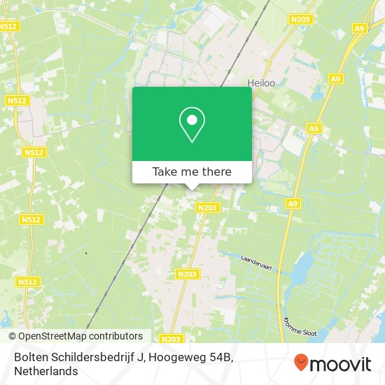 Bolten Schildersbedrijf J, Hoogeweg 54B map