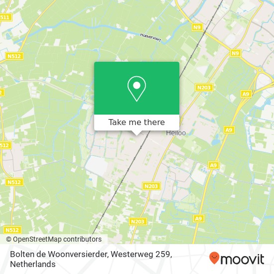 Bolten de Woonversierder, Westerweg 259 Karte