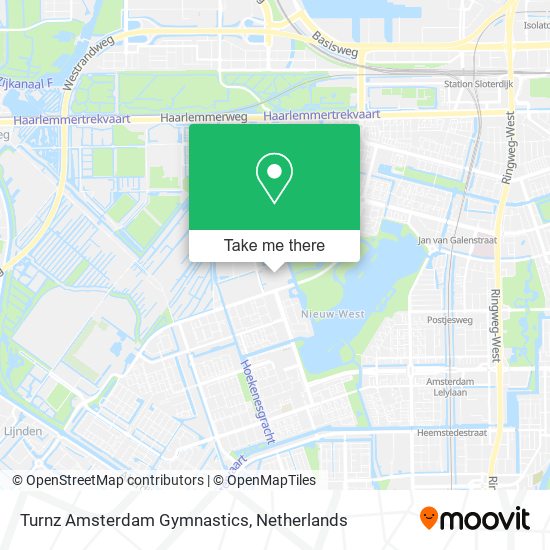 Turnz Amsterdam Gymnastics map