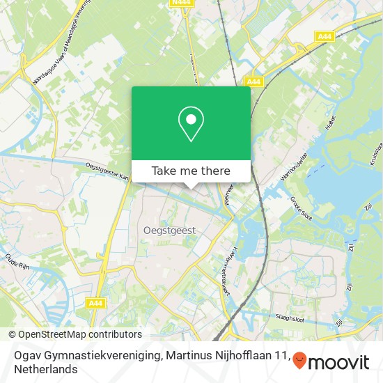 Ogav Gymnastiekvereniging, Martinus Nijhofflaan 11 map