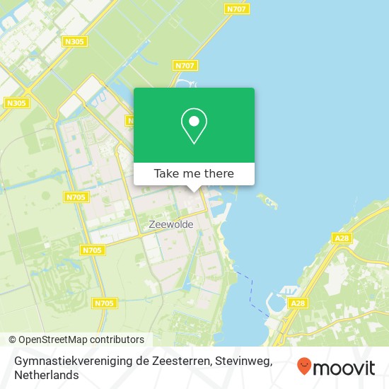 Gymnastiekvereniging de Zeesterren, Stevinweg Karte