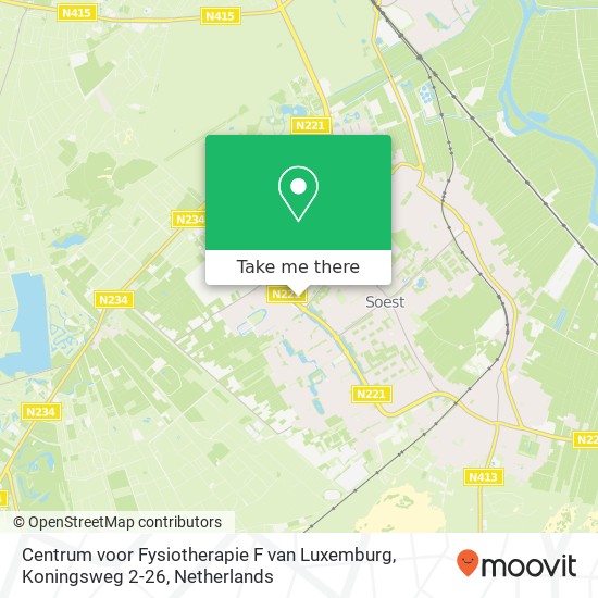 Centrum voor Fysiotherapie F van Luxemburg, Koningsweg 2-26 Karte