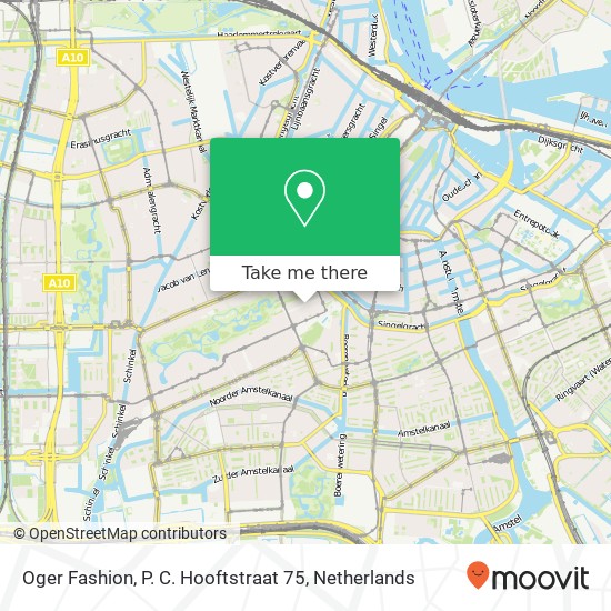 Oger Fashion, P. C. Hooftstraat 75 map