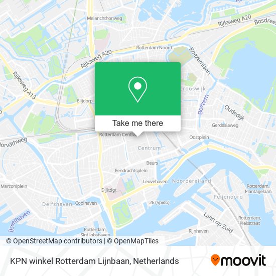 KPN winkel Rotterdam Lijnbaan Karte