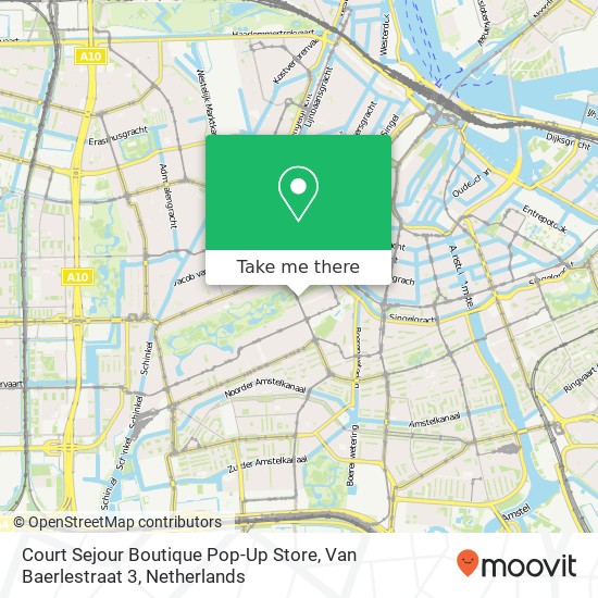 Court Sejour Boutique Pop-Up Store, Van Baerlestraat 3 map