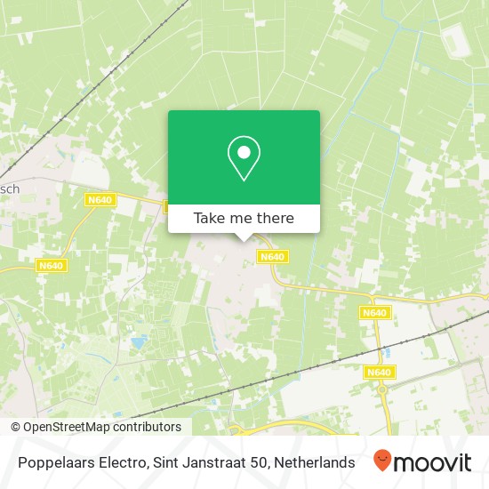Poppelaars Electro, Sint Janstraat 50 map