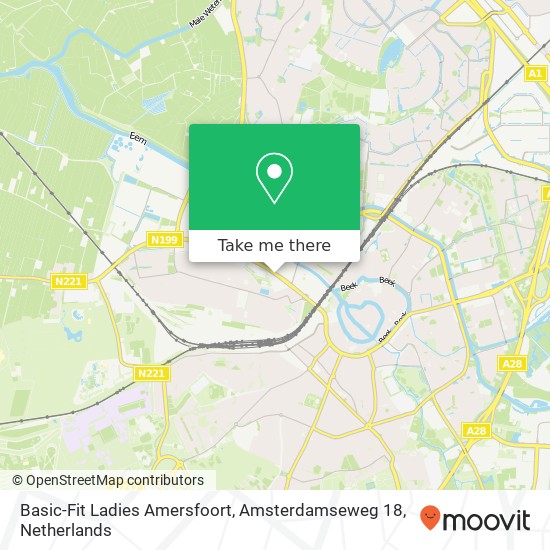Basic-Fit Ladies Amersfoort, Amsterdamseweg 18 Karte