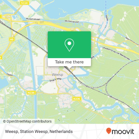 Weesp, Station Weesp map