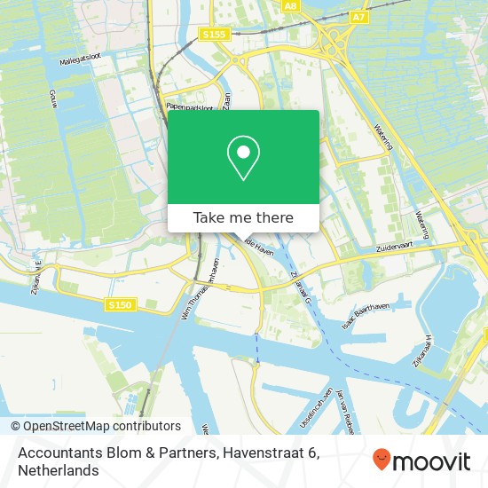 Accountants Blom & Partners, Havenstraat 6 map