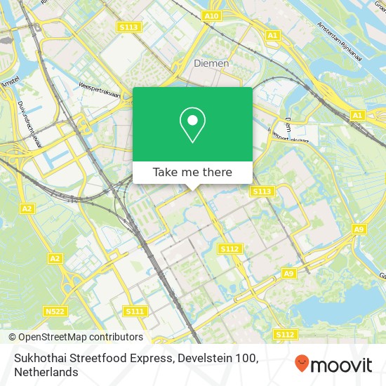 Sukhothai Streetfood Express, Develstein 100 Karte