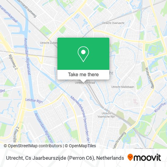 Utrecht, Cs Jaarbeurszijde (Perron C6) Karte