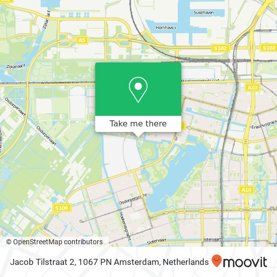 Jacob Tilstraat 2, 1067 PN Amsterdam map