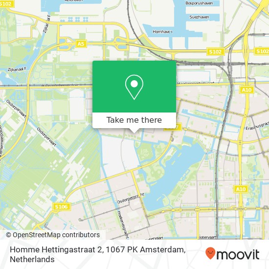 Homme Hettingastraat 2, 1067 PK Amsterdam map