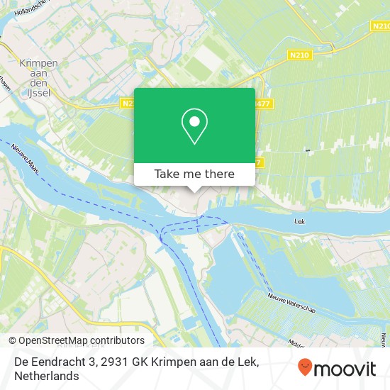 De Eendracht 3, 2931 GK Krimpen aan de Lek map