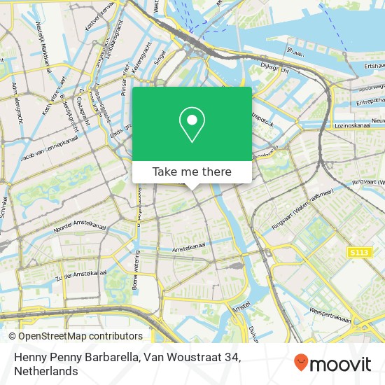 Henny Penny Barbarella, Van Woustraat 34 map