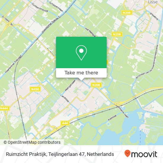 Ruimzicht Praktijk, Teijlingerlaan 47 map