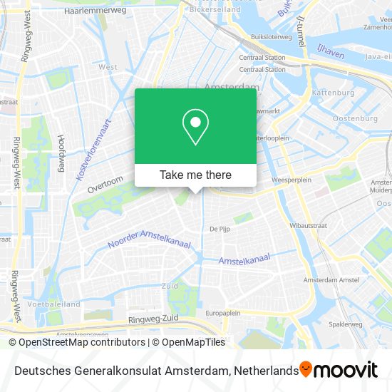 Deutsches Generalkonsulat Amsterdam map