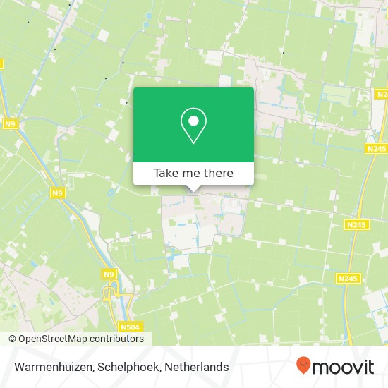 Warmenhuizen, Schelphoek map
