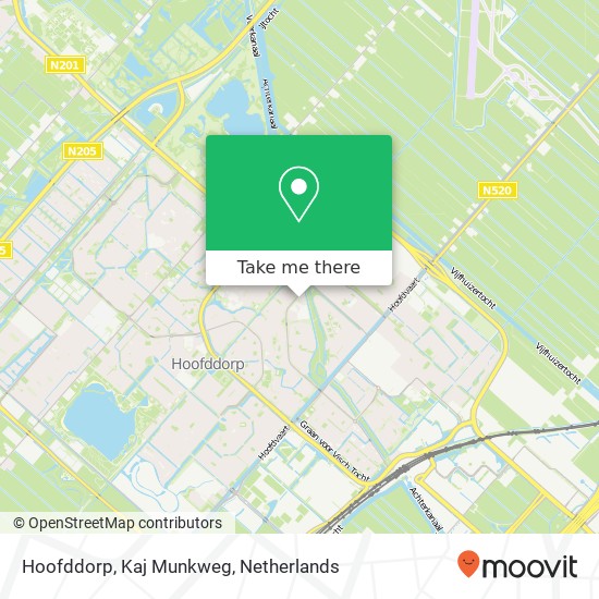 Hoofddorp, Kaj Munkweg Karte