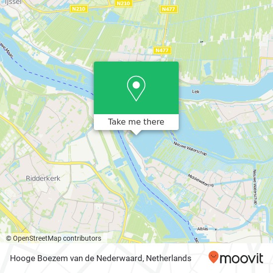 Hooge Boezem van de Nederwaard Karte