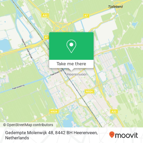 Gedempte Molenwijk 48, 8442 BH Heerenveen Karte